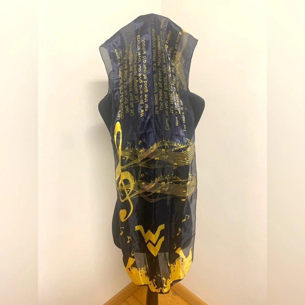 Musical Note Black‎ and Yellow Scarf